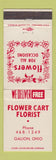Matchbook Cover - Flower Cart Florist Flowers Galion OH