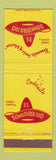 Matchbook Cover - El Sombrero Falls Church VA Mexican Restaurant