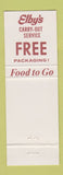 Matchbook Cover - Elby's Family Restaurant WTRF TV Wheeling WV