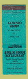 Matchbook Cover - Berlin House Restaurant Amish WEAR
