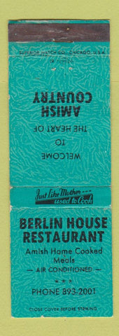 Matchbook Cover - Berlin House Restaurant Amish WEAR