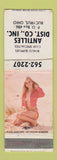 Matchbook Cover - Antilles Bingo Supply Bucyrus OH pinup WEAR