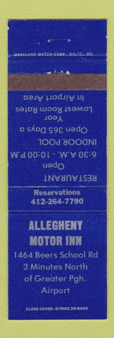 Matchbook Cover - Allegheny Motor Inn Pittsburgh PA WEAR