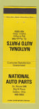 Matchbook Cover - National Auto Parts Galion OH YELLOW