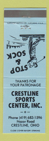 Matchbook Cover - Crestline Sports Center golf OH