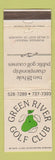 Matchbook Cover - Green River Golf Club Anaheim CA WEAR
