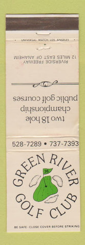Matchbook Cover - Green River Golf Club Anaheim CA WEAR