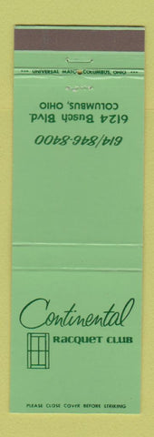 Matchbook Cover - Continental Racquet Club Columbus OH
