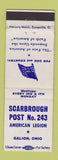 Matchbook Cover - American Legion Scarborough Post Galion OH WEAR