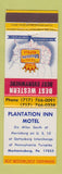 Matchbook Cover - Plantation Inn Motel Mechanicsburg PA