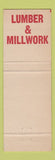 Matchbook Cover - BB Martin Lancaster PA lumber