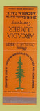 Matchbook Cover - Arcadia Lumber CA