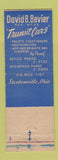 Matchbook Cover - David B Bevier Lumber Steubenville OH