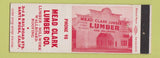 Matchbook Cover - Mead Clark Lumber Santa Rosa CA