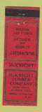 Matchbook Cover - McKnight Lumber Kansas City MO WEAR