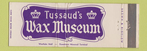 Matchbook Cover - Tussaud's Wax Museum WEAR Full Length