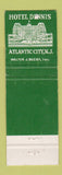 Matchbook Cover - Hotel Dennis Atlantic City NJ WEAR