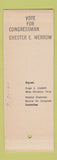 Matchbook Cover - Chester Merrow Congress Election NH New Hampshire SAMPLE