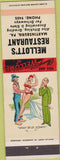 Matchbook Cover - Mellott Restaurant Martinsville PA hillbilly