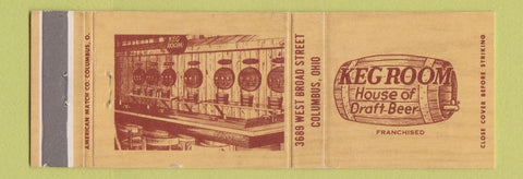 Matchbook Cover - Keg Room Columbus OH bar Full Length