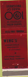 Matchbook Cover - Wings Clothing Santa Rosa CA