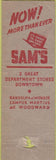 Matchbook Cover - Sam's Cut Rate Department Detroit MI