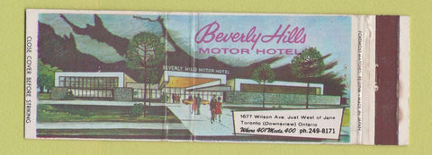 Matchbook Cover - Beverly Hills Motor Hotel Toronto ON Full Length