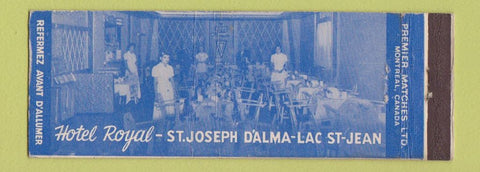 Matchbook Cover - Hotel Royal St Jean QC Full Length