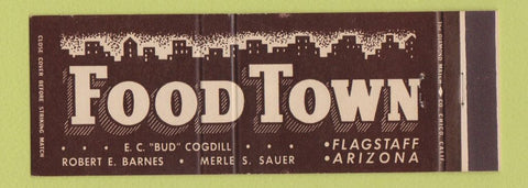 Matchbook Cover - Food Town Grocery Flagstaff AZ Full Length