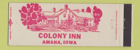 Matchbook Cover - Colony Inn Amana IA Full Length
