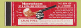 Matchbook Cover - Meerschaum Pipes Sachs tobacco Brooklyn NY Full Length