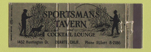 Matchbook Cover - Sportsman's Tavern Duarte CA Full Length