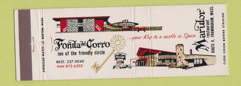 Matchbook Cover - Fonda del Corro Maridor Framingham MA Full Length