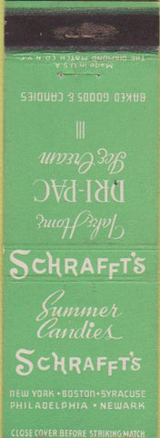 Matchbook Cover - Schrafft's Summer Candies Philadephia PA