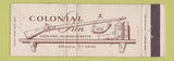 Matchbook Cover - Colonial Inn Concord MA WORN Full Length