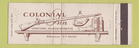 Matchbook Cover - Colonial Inn Concord MA WORN Full Length