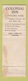 Matchbook Cover - Colonial Inn Concord MA WORN Full Length