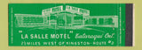 Matchbook Cover - La Salle Motel Cataraqui ON Full Length