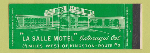 Matchbook Cover - La Salle Motel Cataraqui ON Full Length