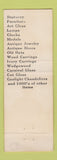 Matchbook Cover - World Wide Antiques Culver City CA Abraham Lincoln Full Length