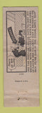 Matchbook Cover - Wrigley's Spearmint Gum WEAR Full Length