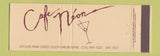 Matchbook Cover - Cafe Neon Melbourne Australia Full Length