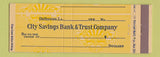 Matchbook Cover - City Savings Bank Trust DeRidder LA Full Length