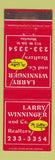 Matchbook Cover - Larry Winninger Real Estate Waterloo IA