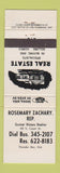 Matchbook Cover - Rosemary Zachary Real Estate Thunder Bay ON