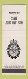 Matchbook Cover - Wos and Sgts Mess CFB Borden Canada Military