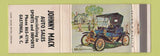 Matchbook Cover - Johnny Mack Auto Sales Gastonia NC WEAR