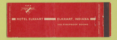 Matchbook Cover - Hotel Elkhart IN Full Length