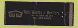 Matchbook Cover - West Wausau Real Estate WI  Full Length