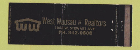Matchbook Cover - West Wausau Real Estate WI  Full Length